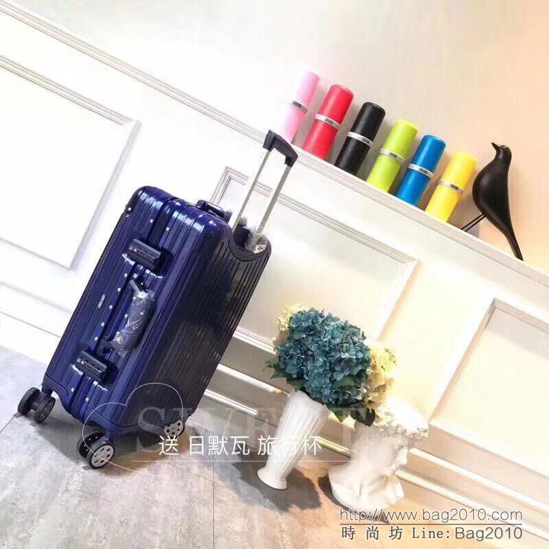 RIMOWA日默瓦 經典款拉杆箱 pc配鋁鎂合金邊框 代工廠生產 靜音萬向輪 無極拉杆拉箱  xbt1080